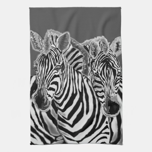 Serviette de cuisine en couple Zebra - Choisissez  (Vertical)