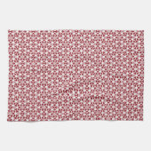 Serviette de cuisine en dentelle rouge et blanche (Horizontal)