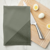 Serviette de cuisine en diamant vert mousse person (Quart Plié)