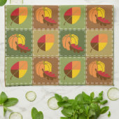 Serviette de cuisine en duvet d'automne (Plié)