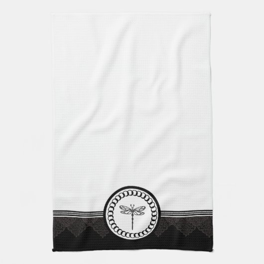 Serviette de cuisine en ébène libellule Emblem (Vertical)