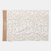 Serviette de cuisine en feuille de bon thanksgivin (Horizontal)