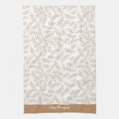 Serviette de cuisine en feuille de bon thanksgivin (Vertical)