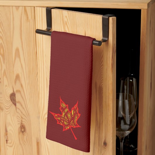 Serviette de cuisine en feuille de feu (Pliage en tiers)