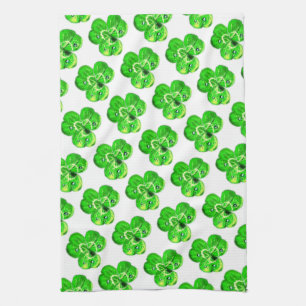 Serviette de cuisine en feuille de trèfle