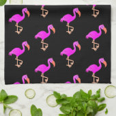 Serviette de cuisine en Flamant rose rose - Choisi (Plié)