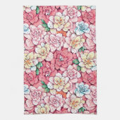 Serviette de cuisine en fleurs (Vertical)