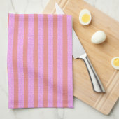 Serviette De Cuisine En Grille Rose (Quart Plié)