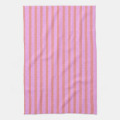 Serviette De Cuisine En Grille Rose (Vertical)