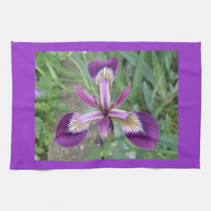 Serviette de cuisine en iris violet