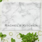 Serviette de cuisine en marbre gris blanc Granite (Plié)