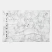 Serviette de cuisine en marbre gris blanc Granite (Horizontal)