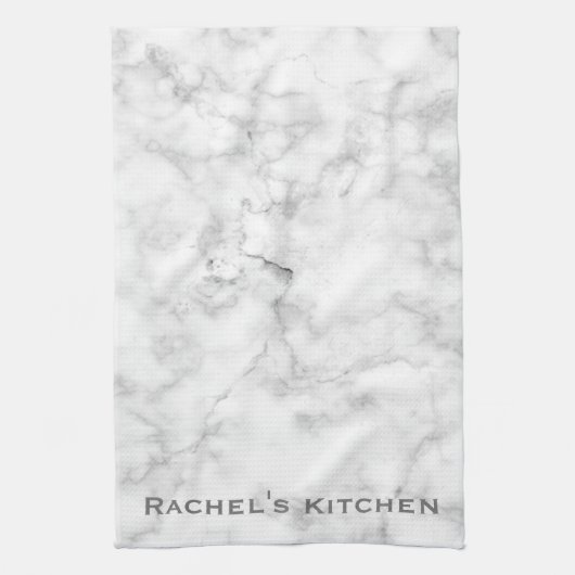 Serviette de cuisine en marbre gris blanc Granite (Vertical)