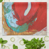 Serviette de cuisine en marée rouge (Plié)