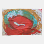 Serviette de cuisine en marée rouge (Horizontal)