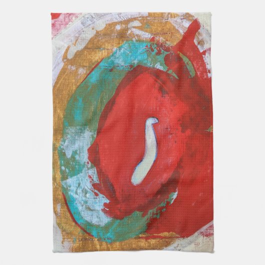 Serviette de cuisine en marée rouge (Vertical)