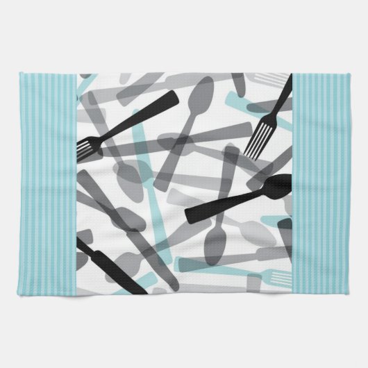 Serviette de cuisine en microfibre d'argent (Horizontal)