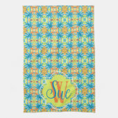 Serviette de cuisine en mosaïque florale (Vertical)