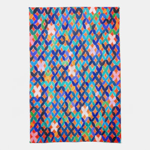Serviette de cuisine en mosaïque méditerranéenne