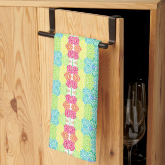 Serviette de cuisine en mosaïque multicolore