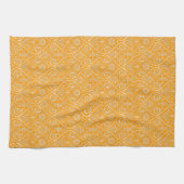 Serviette de cuisine en or et blanc Damas (Horizontal)