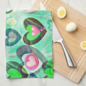 serviette de cuisine en pastel décorative de (Quart Plié)