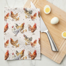 Serviette de cuisine en poulet