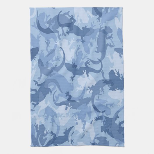 Serviette de cuisine en Reptile Bleu (Vertical)