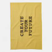 Serviette de cuisine en texte jaune (Vertical)