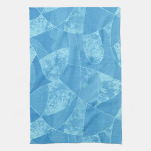 Serviette de cuisine en verre bleu