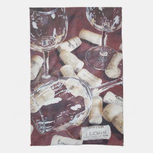 Serviette de cuisine en verre de liège de temps d