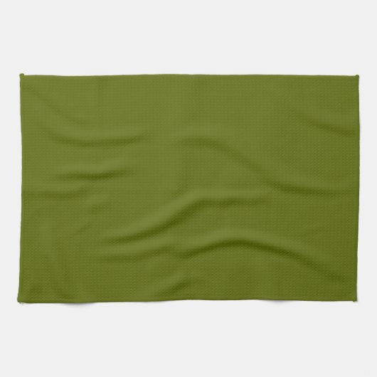 Serviette de cuisine en vert olive solide (Horizontal)