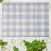 Serviette de cuisine en vichy bleu (Plié)