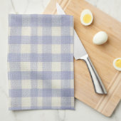 Serviette de cuisine en vichy bleu (Quart Plié)