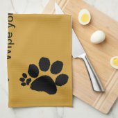 Serviette de cuisine - essuyer vos pattes (Quart Plié)