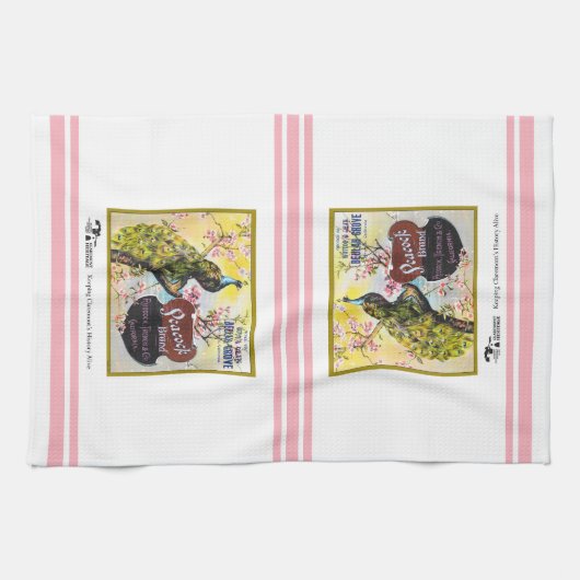 Serviette de cuisine - étiquette de caisse de frui (Horizontal)