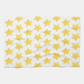 Serviette de cuisine étoilée jaune (Horizontal)