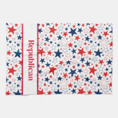Serviette de cuisine Étoiles patriotiques Républic (Horizontal)