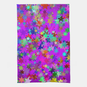 serviette de cuisine étoiles psychédélique