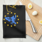 serviette de cuisine EUROPE ROCKS (Quart Plié)