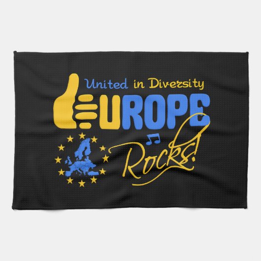 serviette de cuisine EUROPE ROCKS (Horizontal)