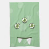 Serviette de cuisine face Monster Vert (Vertical)