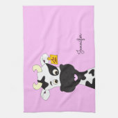 Serviette de cuisine faite sur commande de vache (Vertical)