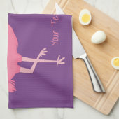 Serviette de cuisine faite sur commande des textes (Quart Plié)