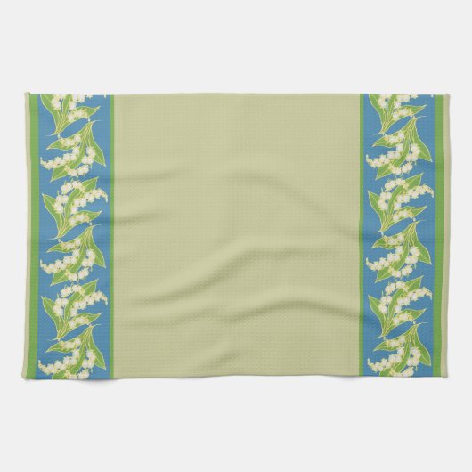 Serviette de cuisine faite sur commande : Lis de (Horizontal)