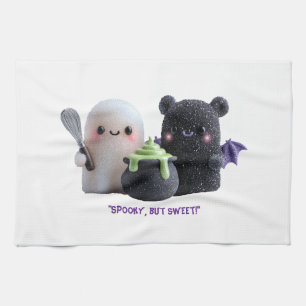 Serviette de cuisine fantôme et ours mignons Spook