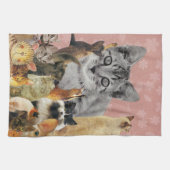 Serviette de cuisine féline de folies (Horizontal)