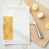 Serviette de cuisine féminine au champagne intenti (Quart Plié)