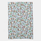 Serviette de cuisine Ferret de Noël (Vertical)
