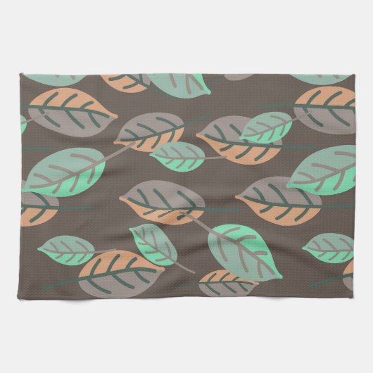 serviette de cuisine feuille de forêt (Horizontal)